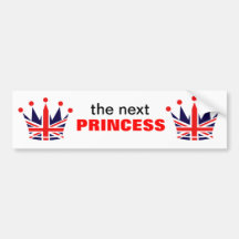 Britische Prinzessin Crown Auto Sticker