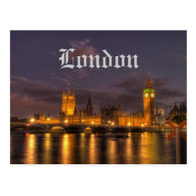 Britisches Parlament in London-Postkarte