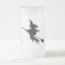 Broomstick-Hexe-Silhouette Kaffee Haferl