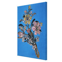 Brosche in der Form des großen Blumenstraußes mit  Galerie Gefaltete Leinwand