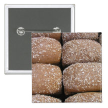 Brown-Brötchen Anstecknadelbuttons