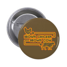 Brown-Huhn-Brown-Kuh Anstecknadel