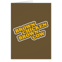 Brown-Huhn-Brown-Kuh Grußkarten
