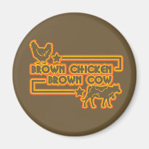 Brown-Huhn-Brown-Kuh Kühlschrankmagnete