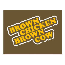Brown-Huhn-Brown-Kuh Postkarten