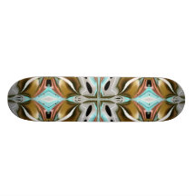 Brown silberner abstrakter Skateboard Bedruckte Skateboarddecks
