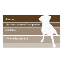 Brown-Stängel-HundeSilhouette-Geschäfts-Karten Visitenkarten Vorlage