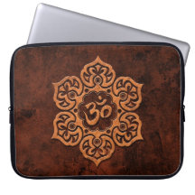 Brown Steinblumenom Laptop Computer Schutzhülle