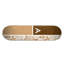 Brown, TAN-Damast-Muster Skateboarddecks