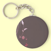 Brown und customizeable Schablone des Rosas schlüsselanhänger