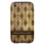 Brown- und GoldRauten-Case-Mate iPhone 3 Tough Cover