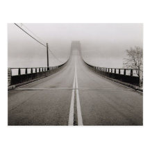Brücke in der Nebel-Postkarte