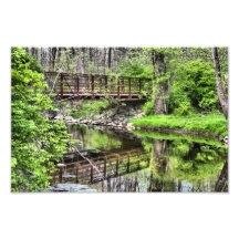 Brücke über The Creek Foto Drucke