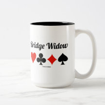 Brücken-Witwe (vier Karten-Anzüge) Kaffeetasse