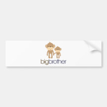 Bruder-Affe-T-Shirt Auto Aufkleber