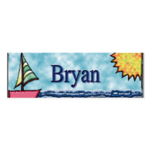 Bryan-Segelboot-Lesezeichen Visitenkartenvorlage