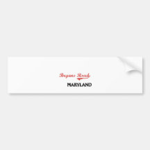 Bryans Straßen-Maryland-Stadt-Klassiker Autosticker