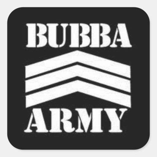 BUBBA ARMEE QUADRATAUFKLEBER