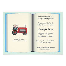 Buch-Thema-Babyparty-Einladung (Junge)
