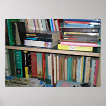 Bücherschrank im Öl Plakat