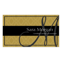 Buchhaltungs-Visitenkarte - nobler Monogramm-Damas