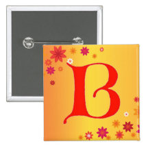 Buchstabe B Anstecknadelbutton
