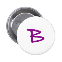 Buchstabe B lila Anstecknadelbutton