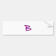 Buchstabe B lila Autosticker