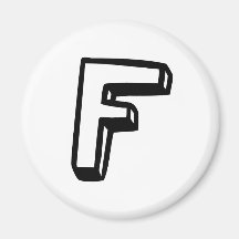 Buchstabe F Kühlschrankmagnet