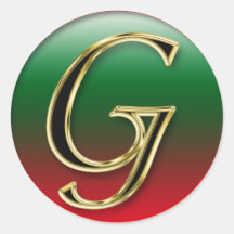 BUCHSTABE G+Geschenke Runder Sticker