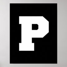 Buchstabe-Stolz P Plakatdruck