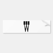 Buchstabe W Autosticker