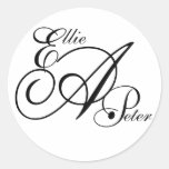 Buchstaben u. Namen des Monogramm-drei, die Aufkle