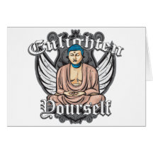 Buddha erleuchten sich grußkarte