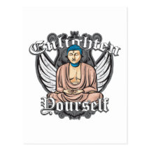 Buddha erleuchten sich postkarte