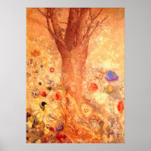 Buddha in seinem Jugend-Plakat-Druck durch Redon