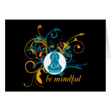 Buddha ist aufmerksam grußkarten