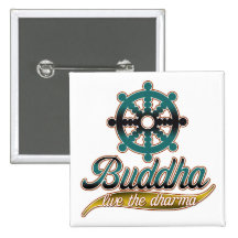 Buddha leben das Dharma Anstecknadelbutton