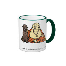 Buddha-Schokoladen-Labrador-Becher Kaffee Haferl
