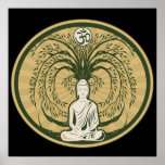 Buddha unter dem Bodhi Baum Plakatdruck