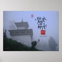 Buddhistisches monastary in Sikkim Plakate