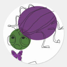 bug playground round sticker