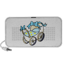 Buggy des blauen Babys Mobile Lautsprecher