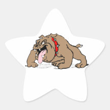 Bulldoggen-Cartoon-Kunst Sticker