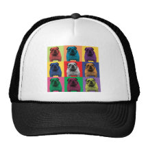 Bulldoggen-Pop-Art Netzmützen