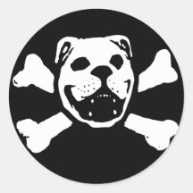 Bulldoggen-Schädel-Aufkleber