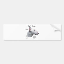 Bullterrier-(weißer) Geschichtsentwurf Auto Sticker