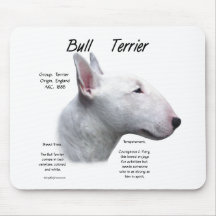 Bullterrier-(weißer) Geschichtsentwurf Mauspads