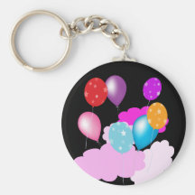 bunte Ballone und Wolken-Partyzusätze Schlüsselband