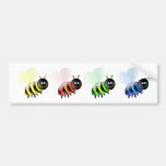 Bunte Bienen Autoaufkleber